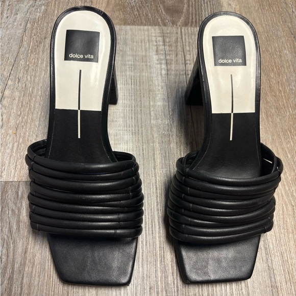 Dolce Vita Priana Heels Black Multi Strap - Picture 1 of 8